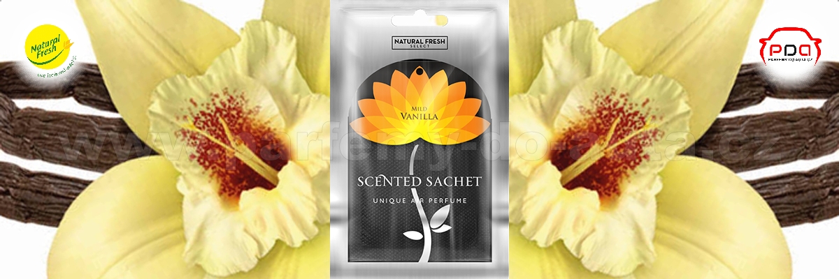 Vonný sáček - závěsný pytlík Scented Sachet Silver Vanilla - Vanilka Natural Fresh